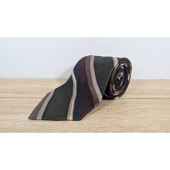 RBM Collection 100% Silk Tie – Striped Pattern Necktie - Picture 1 of 3